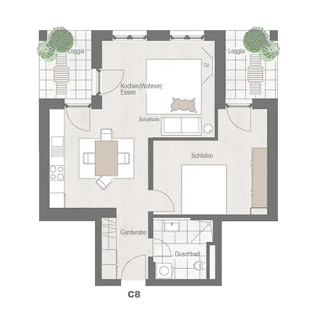 Apartman Wohnen Am See, 1 Schlafzimmer, 1-2 Personen Kl Mannheim
